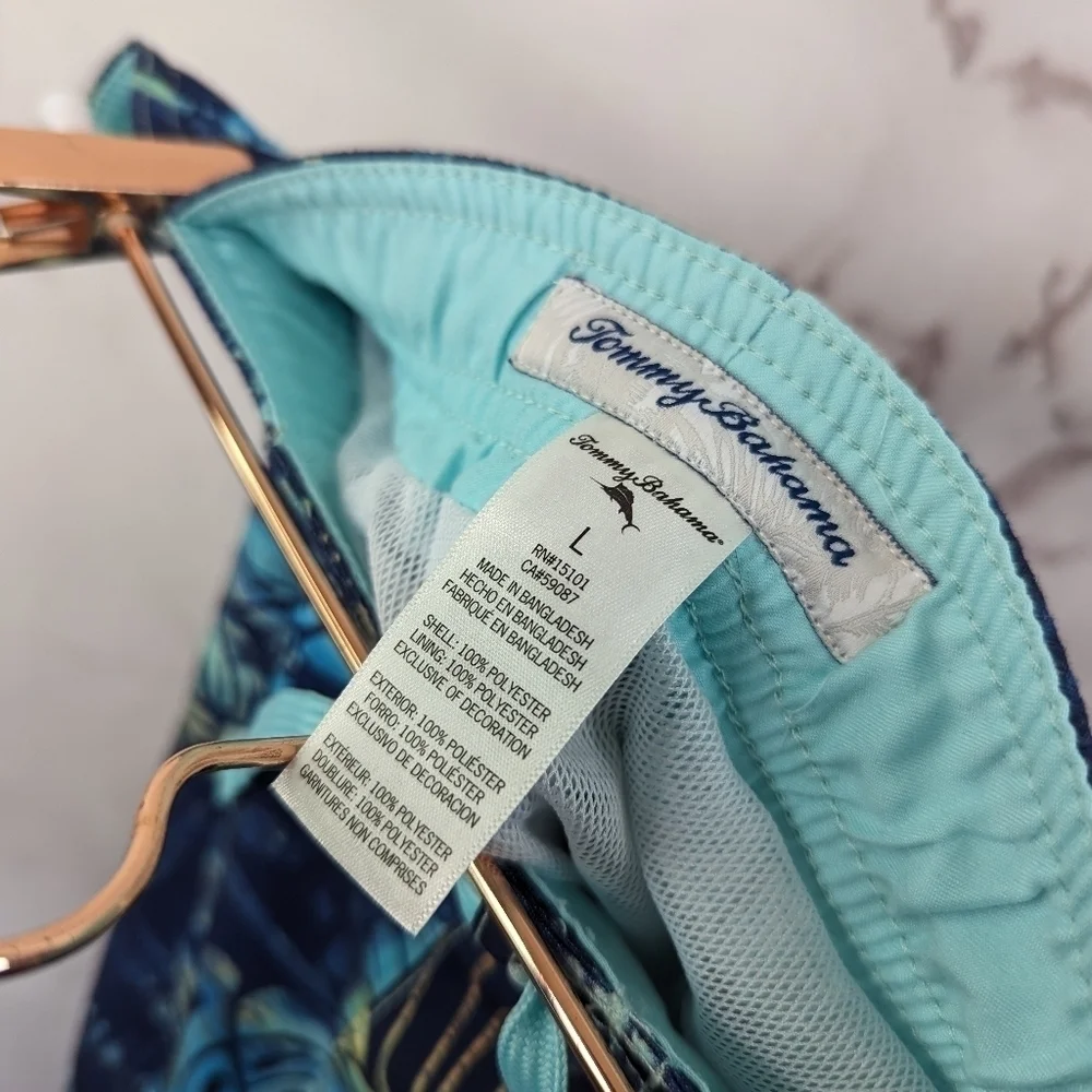 Tommy Bahama Swim Trunks Boys Large Mesh Board Shorts Tropical Leaf Hidden Shore